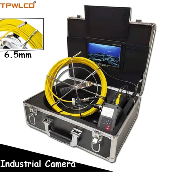 Водонепроницаемая Видеокамера Для Проверки Слива 6,5 мм С 6шт Светодиодами, Кабелем длиной 20 м, 7 