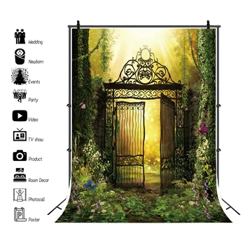 Фантазийный фон в виде сада в джунглях для фотосъемки, украшение для дня рождения принцессы, фотографический фон для фотосъемки