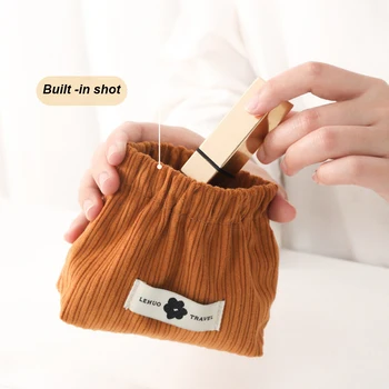 Портативный Вельветовый эластичный органайзер для волос, сумка для хранения косметики, сумка для губной помады, Портативная Дорожная эластичная сумка для хранения