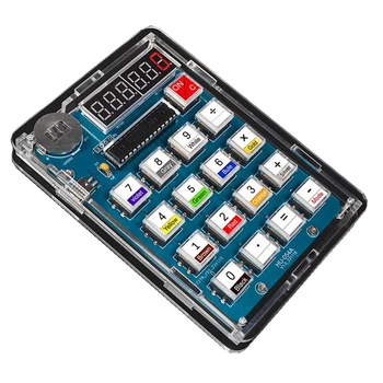 Калькулятор DIY Kit Abs 51 Микроконтроллер Самодельный Цифровой ламповый калькулятор Обучение сварке печатных плат Электронный комплект