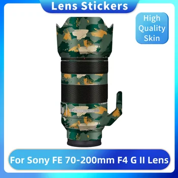 Для Sony FE 70-200 мм F4 G II SEL70200G2 Наклейка На Кожу Виниловая Пленка С защитой От Царапин Наклейка на Объектив камеры FE 70-200 F/4 Macro G OSS II