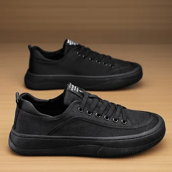 Спортивная обувь на шнуровке для Мужчин, Демисезонные Уличные Нескользящие Черные Zapatillas Hombre, Дышащие Повседневные Модные Мужские кроссовки DM-288
