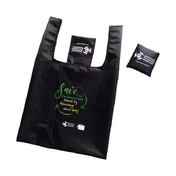 Оптовая продажа 500 шт. /лот, портативные Эко-оксфордские складные сумки для покупок из полиэстера, многоразовая сумка для продуктов из супермаркета с пользовательским логотипом