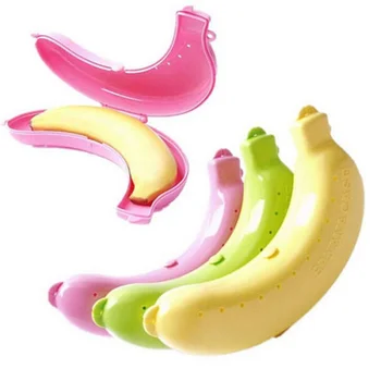 Коробка Для Хранения Портативная Легко Моющаяся Портативная Коробка Для Бананов Для Домашнего Хранения Банановый Протектор Многоцветный Дополнительный Высококачественный Материал