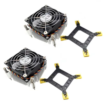 2X Процессорный кулер с вентиляторным охлаждением 1366 2011 1155 4- Контактный радиатор для контроля температуры и скорости для X58 X79