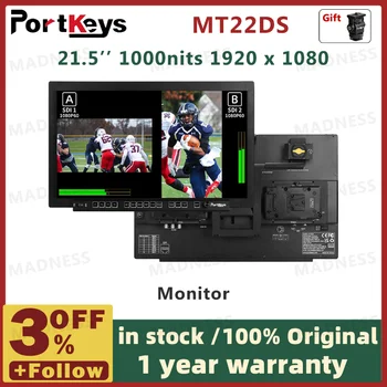 Portkeys MT22DS 21,5-дюймовый Двухэкранный Многокамерный Широковещательный Производственный Монитор С поддержкой Беспроводной передачи видео HDMI 3G-SDI