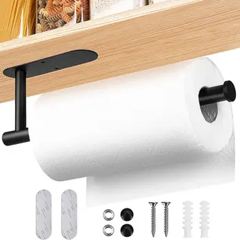 Удлиненный неперфорированный держатель для бумажных полотенец из нержавеющей стали для кухонных шкафов в ванной