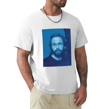 Синяя футболка с портретом Мартина Старра, футболка с коротким рукавом, забавные футболки, футболки с графическим рисунком, топы, мужские футболки