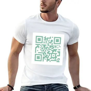 Футболка с QR-кодом Rick Roll для мальчиков, белые футболки, одежда в стиле хиппи, винтажная одежда, мужская одежда, простые футболки для мужчин
