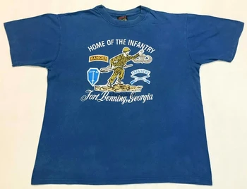 Винтажная футболка Soffes Home of the Infantry Fort Benning Армии США Blue L Tee USA