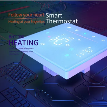 Комнатный термостат Alexa с 2-х трубным/4-х трубным фанкойлом TUYA -Fi регулятор температуры HVAC для отопления и охлаждения 24VAC Опция 95-240 В переменного тока