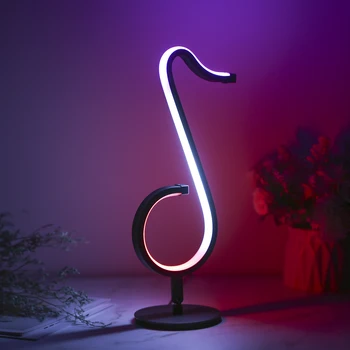 Новая музыкальная подсветка, Светодиодная лента RGB, настольная лампа Symphony, Прикроватная тумбочка для спальни, настенный светильник, ночник для декора комнаты, подарок.