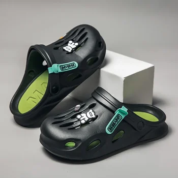 2023 Резиновые тапочки, Летние тапочки, Мужские Повседневные Зеленые сандалии, Высокотехнологичная обувь, Теплый теннис на открытом воздухе