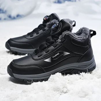 2024 Зимние ботинки Мужские Повседневные Мужские ботинки Мужская Зимняя обувь Для Мужчин Уличная Мужская обувь Походная обувь Военная Мужская Рабочая обувь Обувь