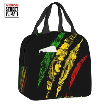Warrior Lion Of Judah King Rasta Reggae Jamaica Roots Портативный Ланч-бокс Многофункциональный Термоохладитель С пищевой изоляцией для ланча