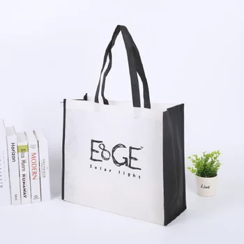 500 шт./лот Рекламная сумка для супермаркета с логотипом для печати на заказ Многоразовые Экологически Чистые нетканые сумки для покупок, сделанные в Китае