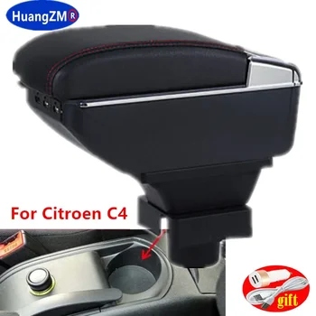 Для Citroen C4 Хэтчбек Подлокотник для Citroen C4 Автомобильный подлокотник коробка для хранения запчастей Коробка для хранения автомобильных аксессуаров Интерьер USB LED