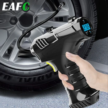 Беспроводной надувной насос EAFC, перезаряжаемый воздушный компрессор, портативный воздушный насос, цифровой накачиватель автомобильных шин для автомобильных велосипедных мячей