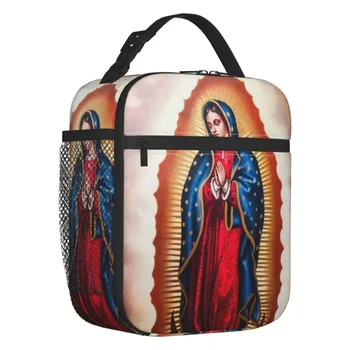 Изготовленная на заказ сумка для ланча Девы Марии из Гваделупы, Мужская и женская сумка-холодильник, теплые изолированные ланч-боксы для учащихся школы