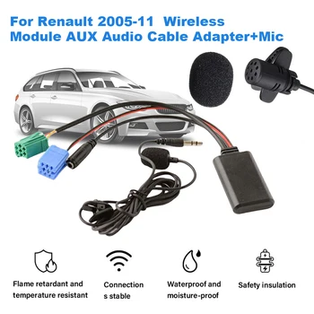 BT 5908 Bluetooth 5.0 Автомобильный микрофон Аудио MP3 Музыкальные Адаптеры С микрофоном Радио Стерео Адаптеры кабеля AUX Для Renault Megane Scenic