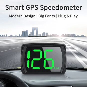 Универсальный Автомобильный HUD Y03 С Головным Дисплеем Спидометр GPS 2,8 Дюймов Большой Шрифт Цифровой Измеритель Скорости Датчик Часов Автомобильные Аксессуары